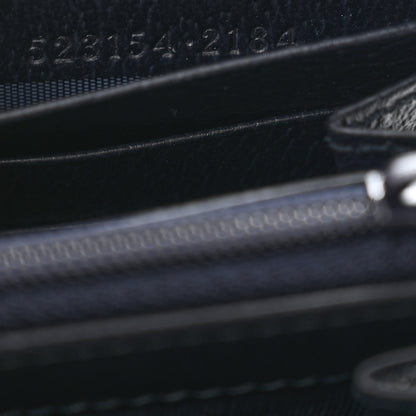 Gucci GG Supreme Monogram Textured Dollar Calfskin Web Ophidia Zip Around Wallet Beige Blue 8 of 10