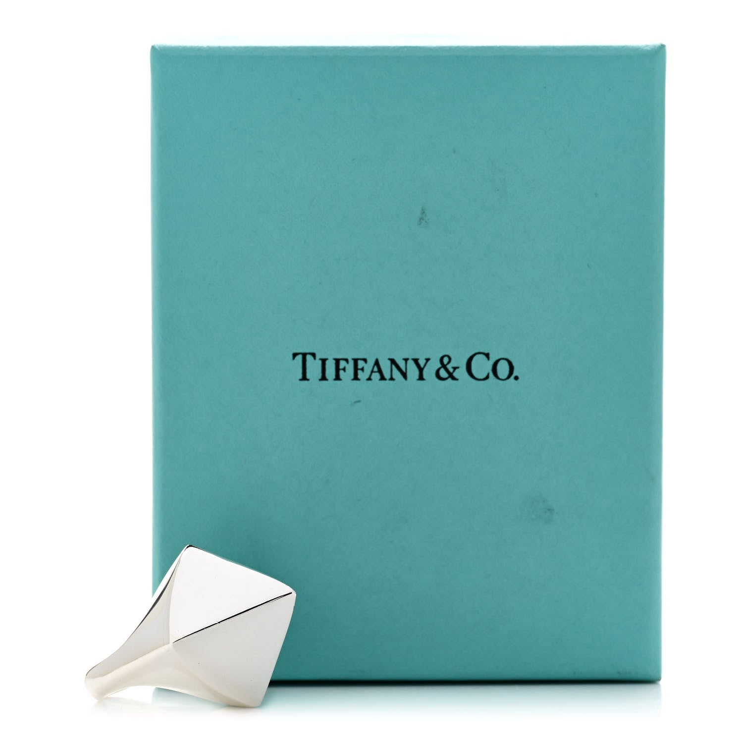 Tiffany Sterling Silver Out of Retirement Pyramid Ring 54 6.75 6 of 6