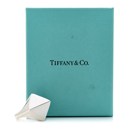 Tiffany Sterling Silver Out of Retirement Pyramid Ring 54 6.75 6 of 6