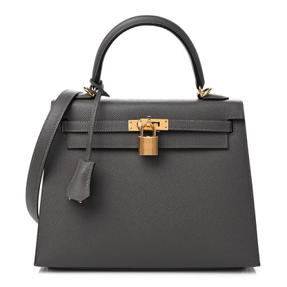 Hermes Epsom Kelly Sellier 25 Gris Meyer 1 of 10