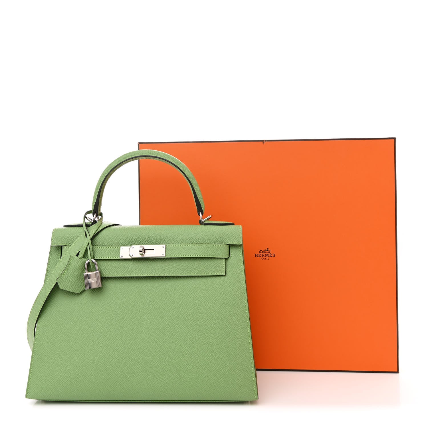 Hermes Epsom Kelly Sellier 28 Vert Criquet 11 of 11
