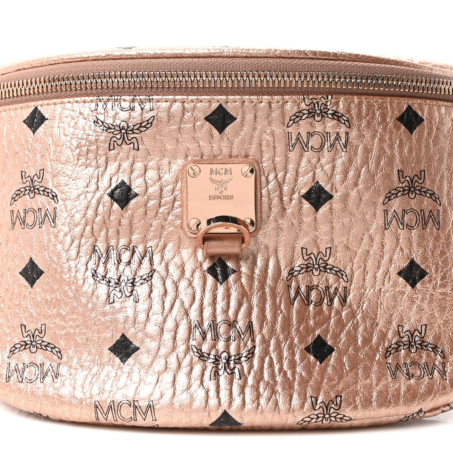 Metallic Visetos Stark Belt Bag Champagne Gold