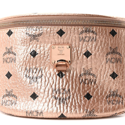 MCM Metallic Visetos Stark Belt Bag Champagne Gold 8 of 10