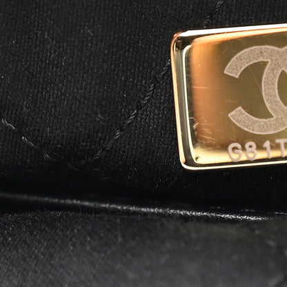 Chanel Shiny Calfskin Striped Mini Chanel 22 Black White 7 of 10