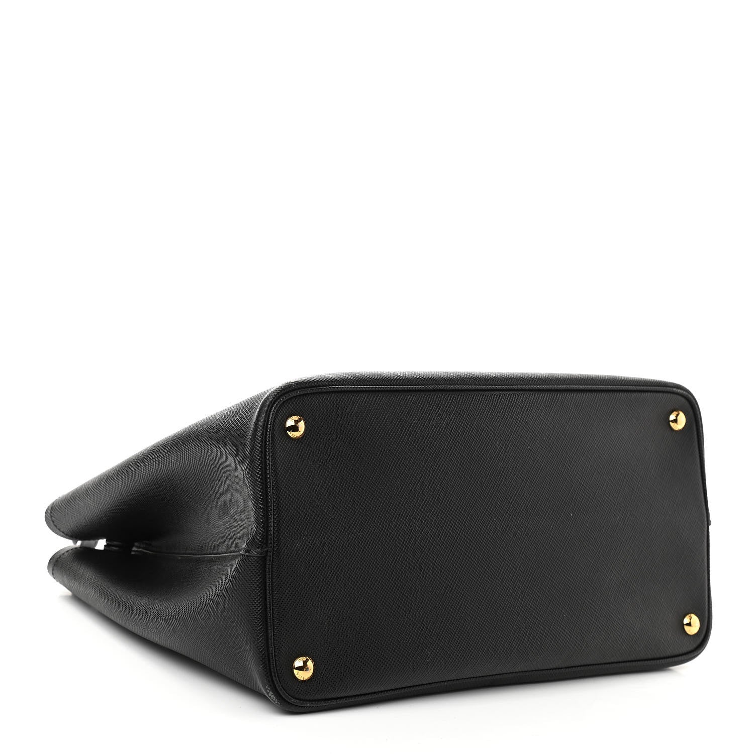 Prada Saffiano Cuir Large Double Bag Black Mughetto 3 of 13