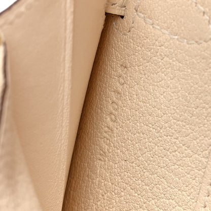 Hermes Ostrich Kelly Wallet To Go Craie 7 of 11