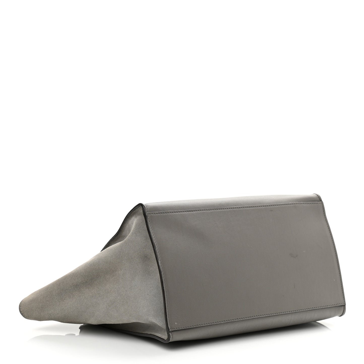 Crocodile Embossed Nubuck Medium Trapeze Grey