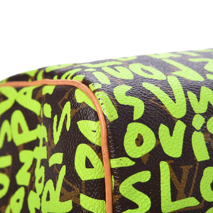 Louis Vuitton Monogram Graffiti Speedy 30 Green 8 of 13