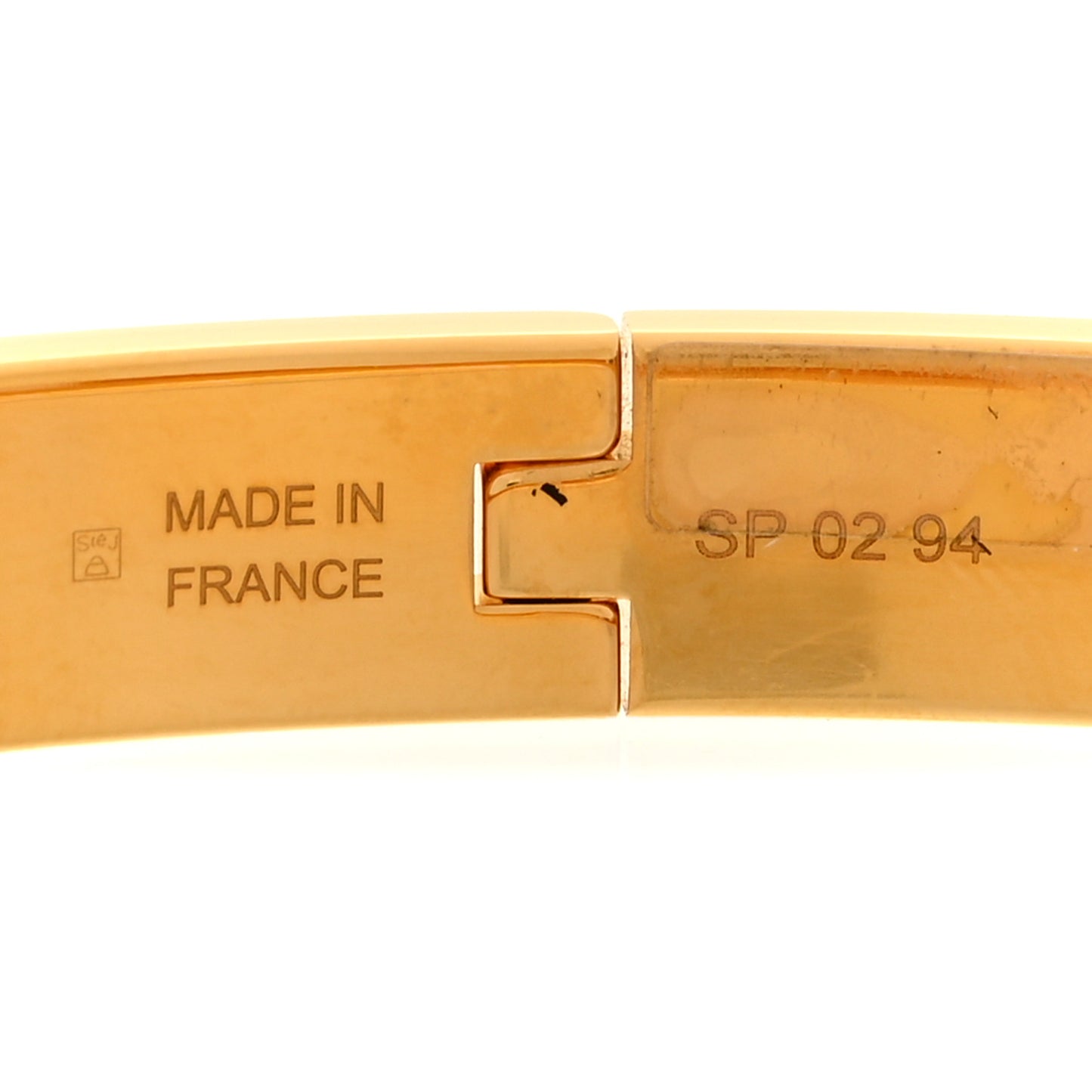 Enamel Mini Clic Kelly Bracelet GM Creme