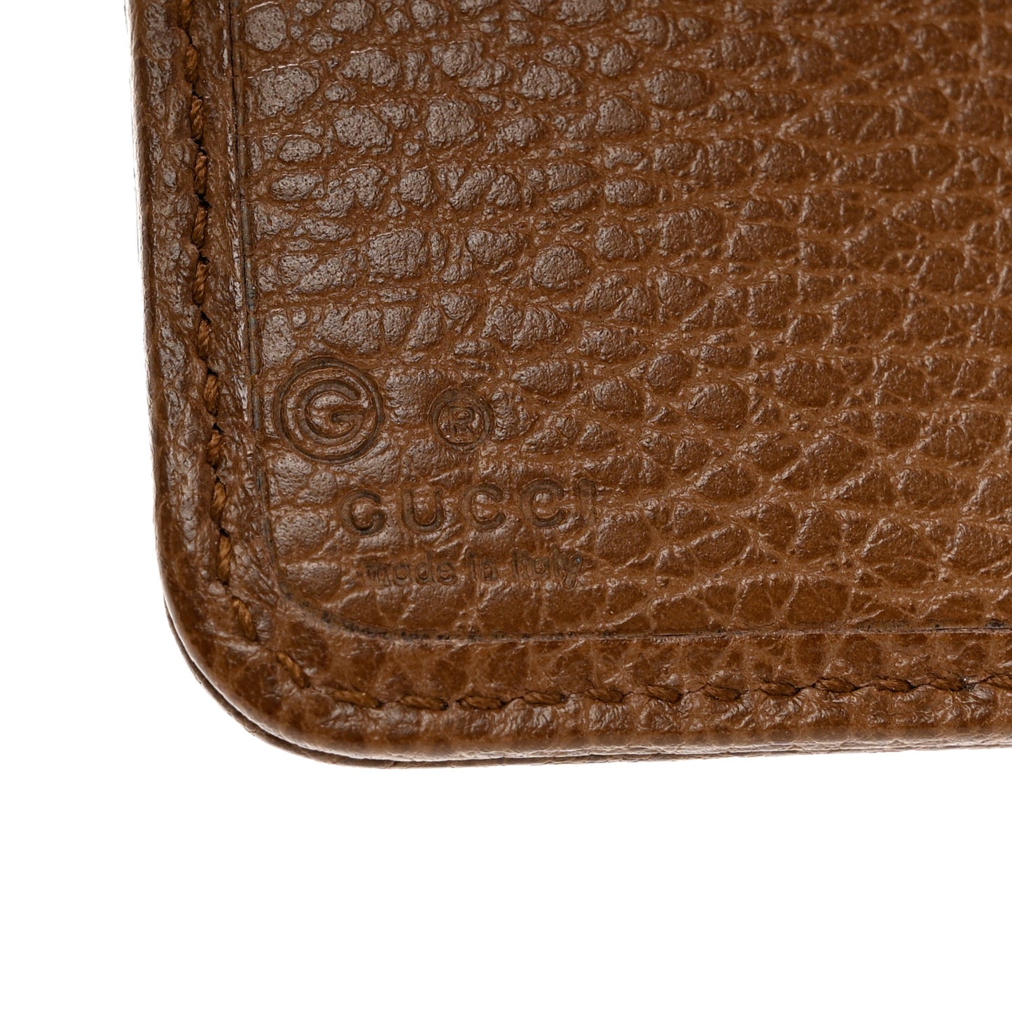 Monogram Dollar Calfskin Zip Around French Wallet Beige Ebony Tabacco
