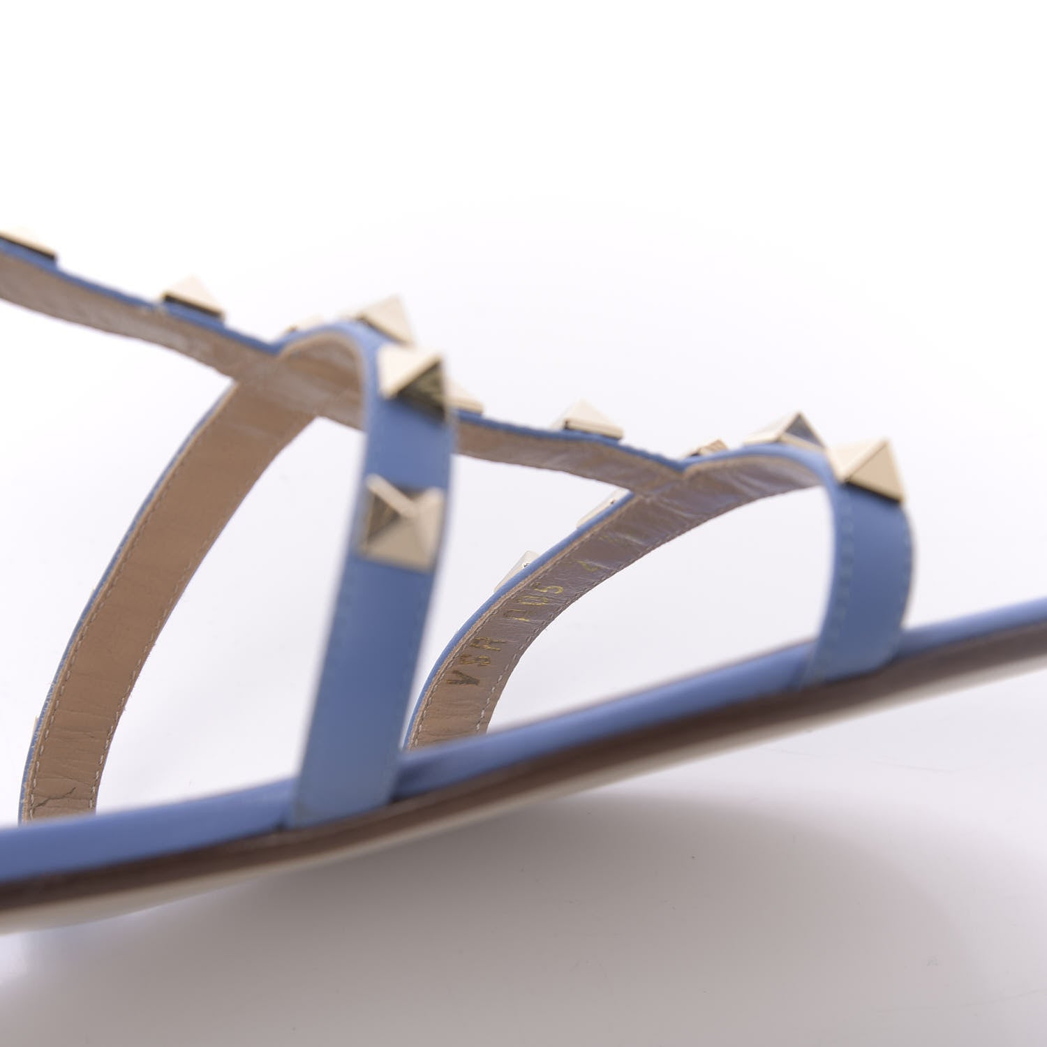 Valentino Garavani Nappa Rockstud Gladiator Flat Sandals 38.5 Angel 8 of 8