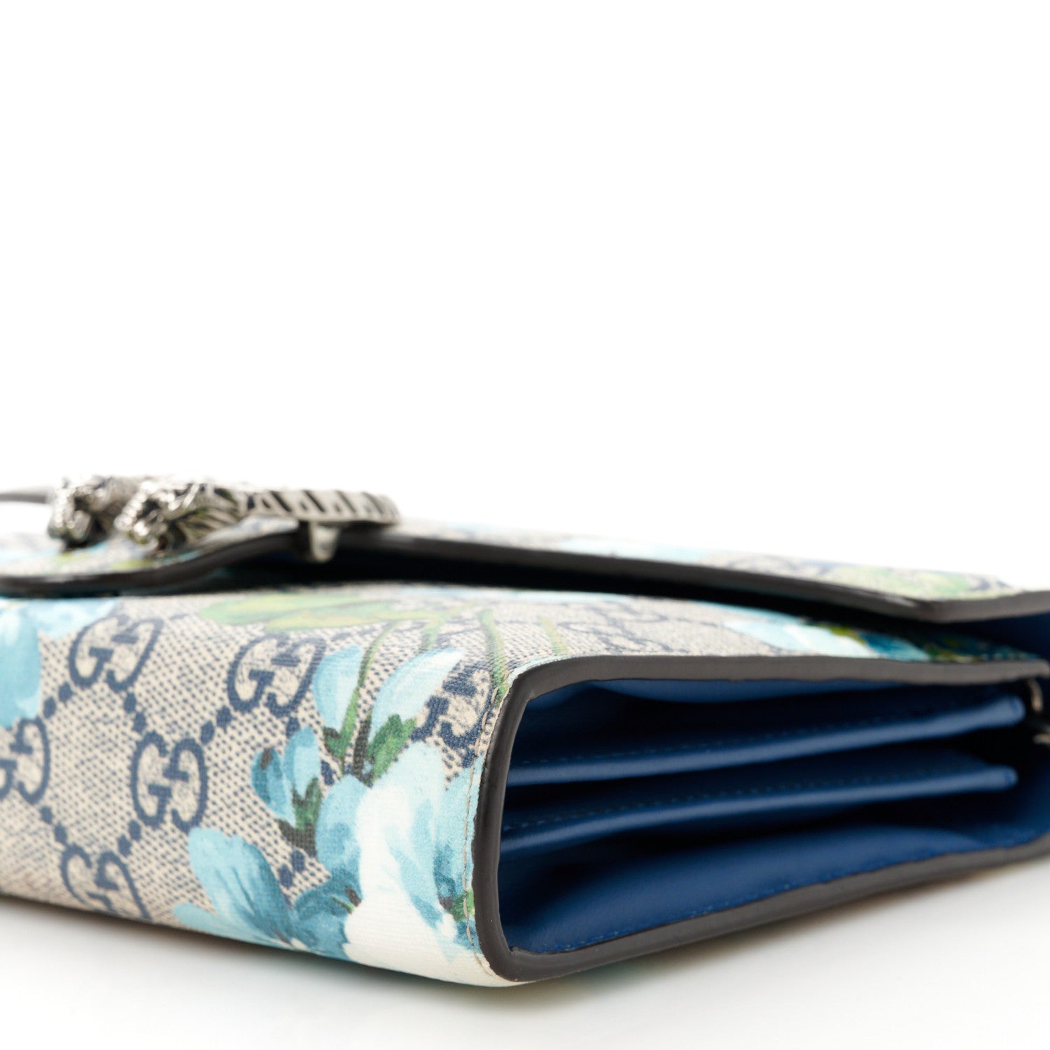 Gucci GG Supreme Monogram Blooms Mini Dionysus Chain Wallet Beige Blue Navy Vintage Blue 10 of 10