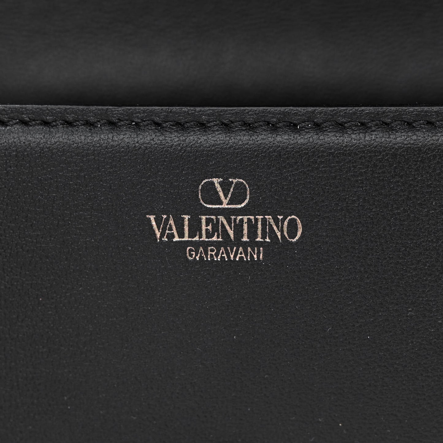 Calfskin Crystal Vlogo Small Loco Shoulder Bag Black