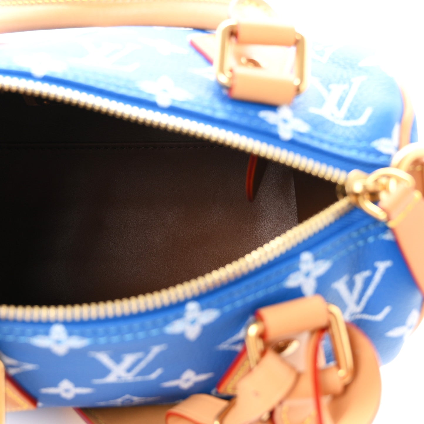 Calfskin Monogram Speedy P9 Bandouliere 20 Blue