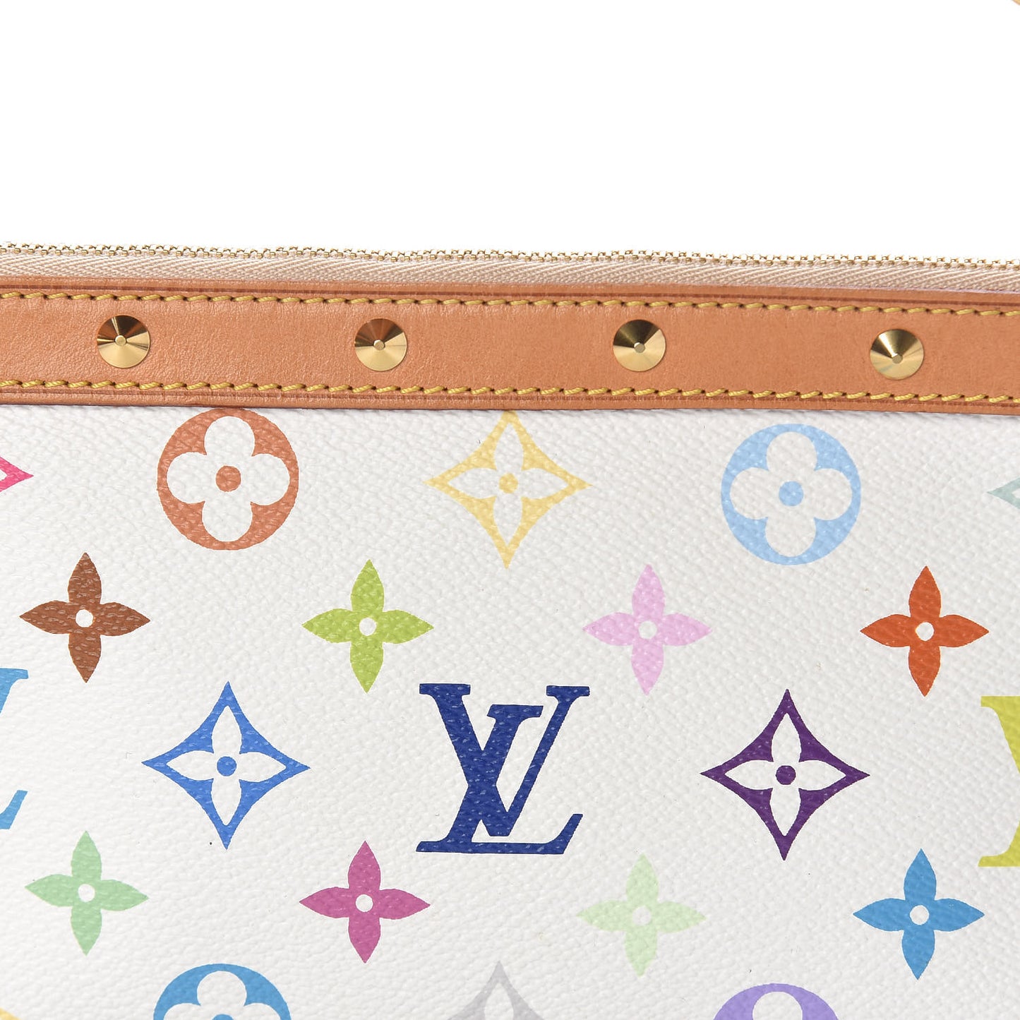 Monogram Multicolor Pochette Accessories White