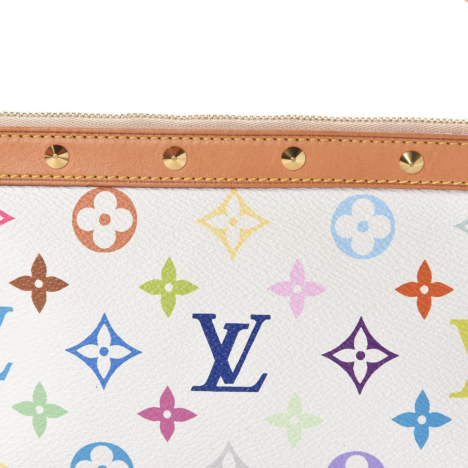 Louis Vuitton Monogram Multicolor Pochette Accessories White 8 of 10