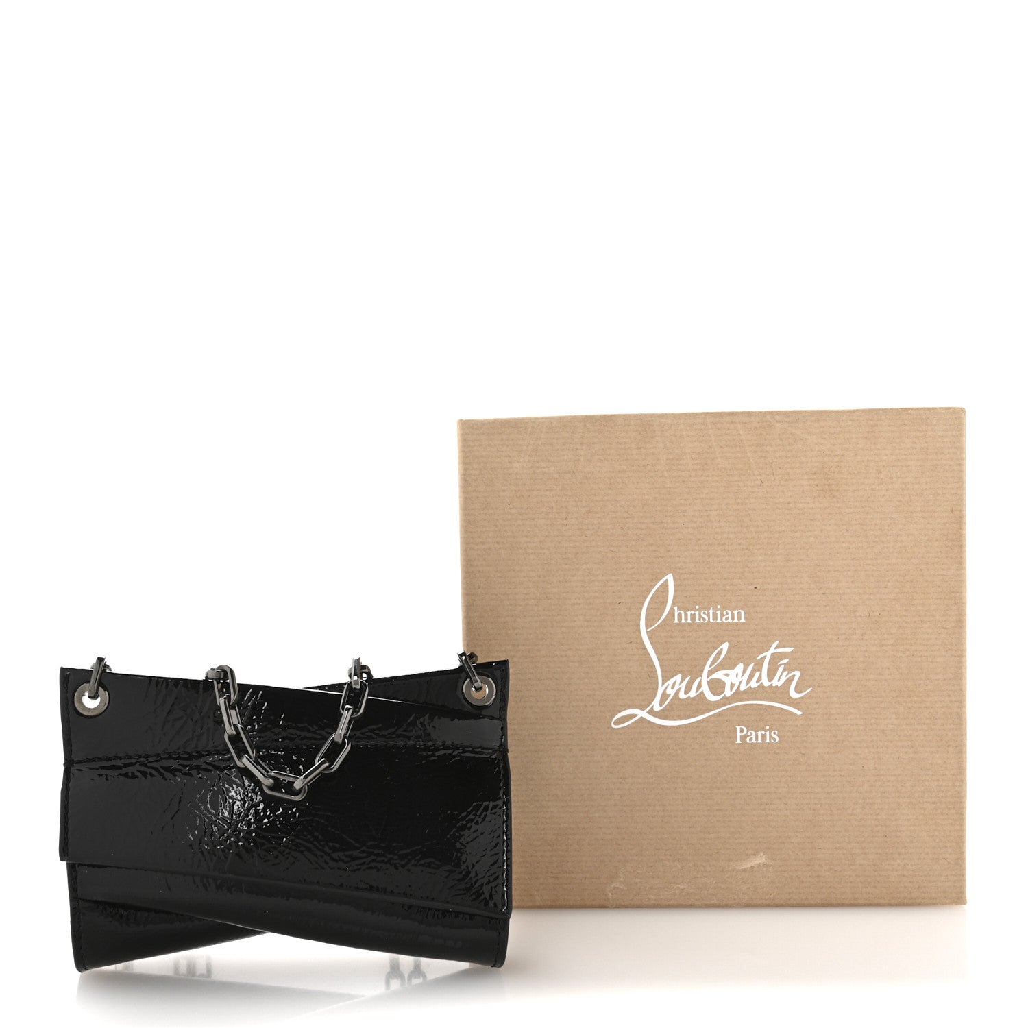 Christian Louboutin Patent Vog Small Loubitwist Clutch Black 10 of 10