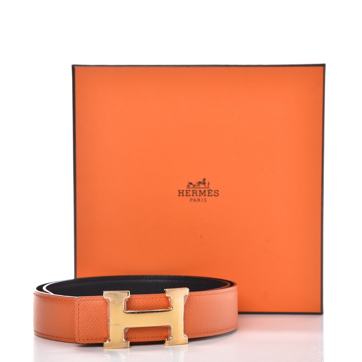 Swift Epsom 32mm H Belt 75 Black Orange