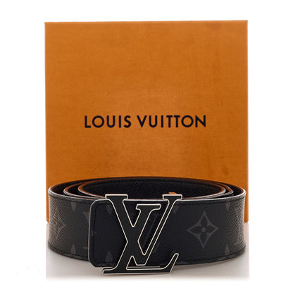 Louis Vuitton Monogram Eclipse Taigarama 40mm LV Initiales Reversible Belt 100 40 Black 7 of 7