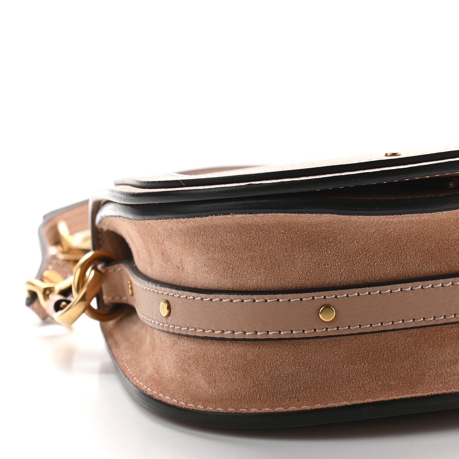 Chloe Calfskin Suede Small Nile Bracelet Bag Biscotti 7 of 8