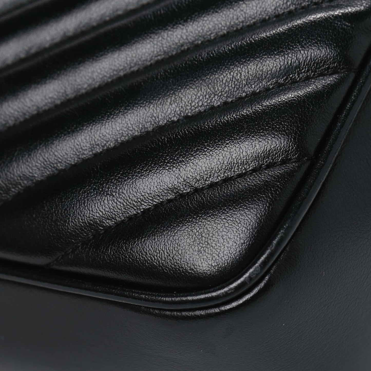 Calfskin Matelasse Monogram Lou Camera Bag Black