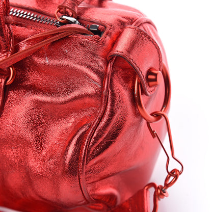 Balenciaga Metallic Agneau Classic Hardware Twiggy Red 10 of 12