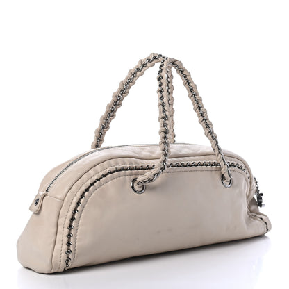 Chanel Smooth Calfskin Luxe Ligne Petit Bowler Light Beige 2 of 5