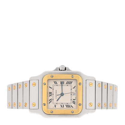 Cartier Stainless Steel 18K Yellow Gold 29mm Santos De Cartier Galbee Quartz Watch 2 of 4