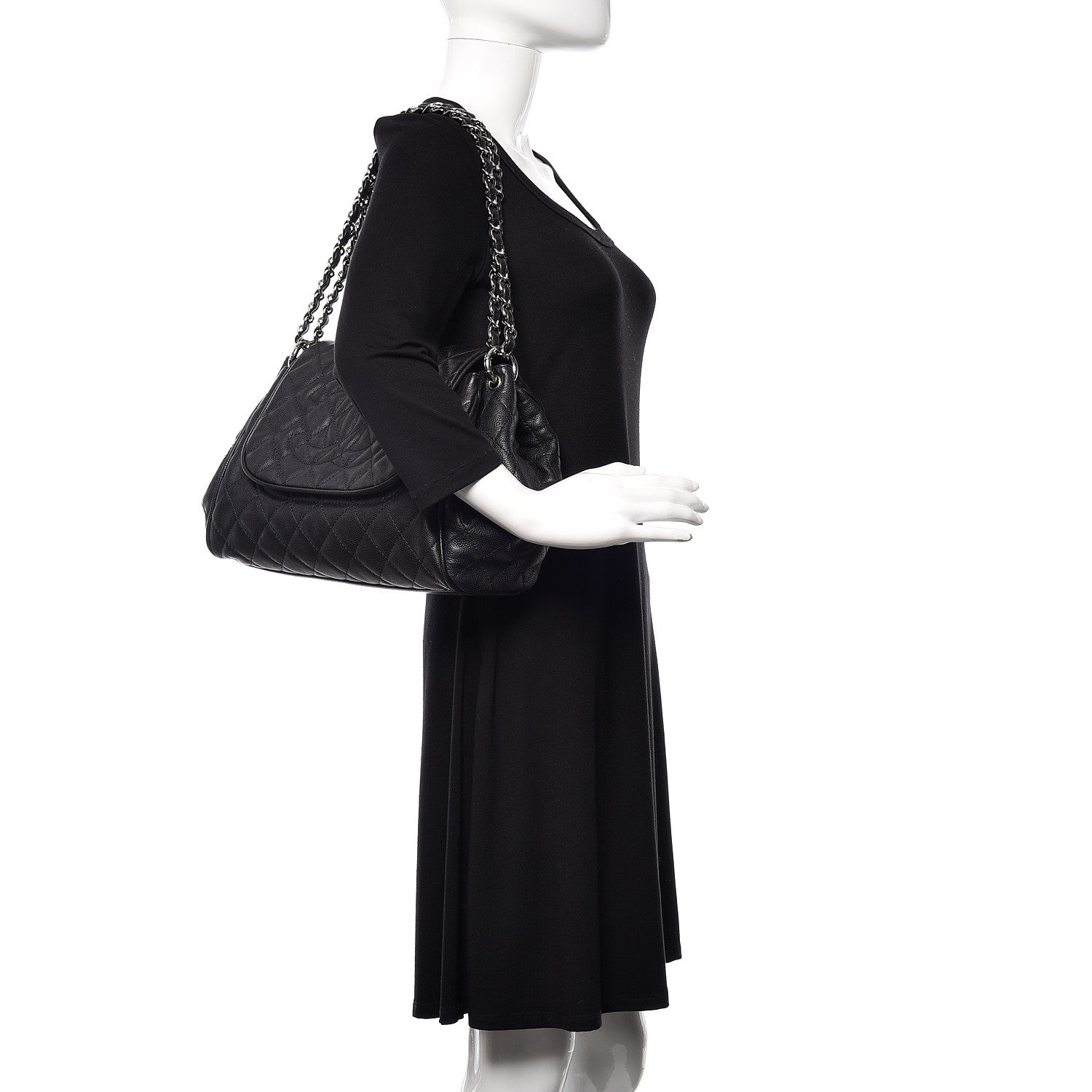Chanel Caviar Quilted Timeless Accordion Flap Black 2 of 11
