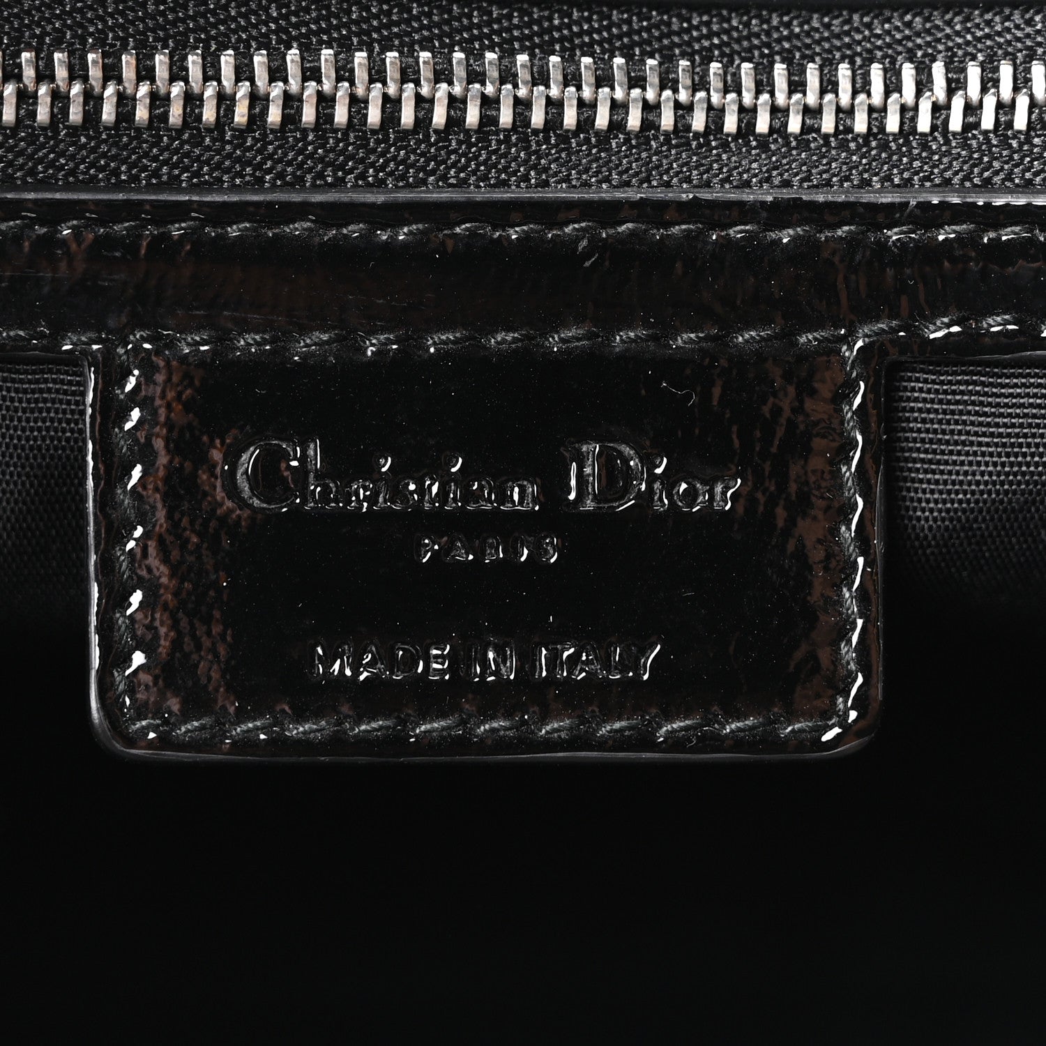 Christian Dior Patent Cannage Large Dior Soft Shopping Tote Black 6 of 10