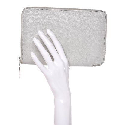 Hermes Chevre Mysore Azap GM Combined Wallet Gris Pale 2 of 11