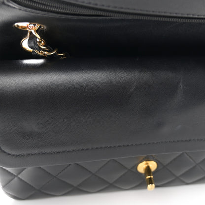 Chanel Lambskin Quilted Medium Double Flap Black 11 of 11