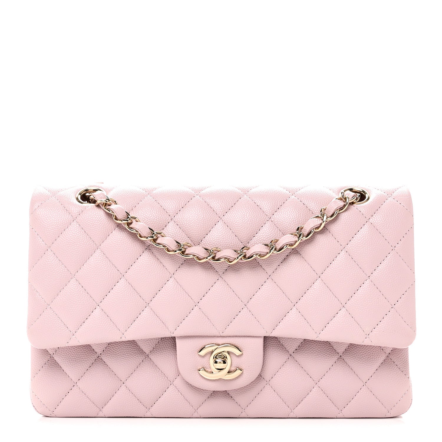 Chanel Caviar Quilted Medium Double Flap Light Pink 1 of 11