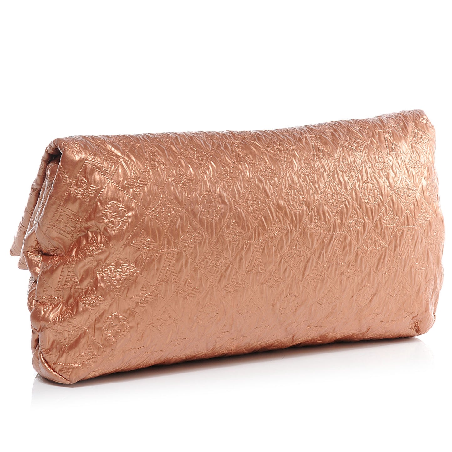 Jacquard Quilted Monogram Limelight Clutch GM Rose Gold