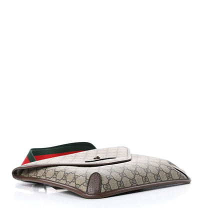Gucci GG Supreme Monogram Web Medium Neo Vintage Flap Messenger Bag Beige New Acero 4 of 10