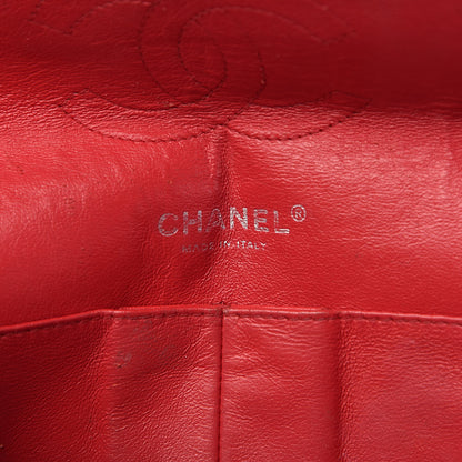 Chanel Washed Caviar Quilted Medium Double Flap Red 6 of 14