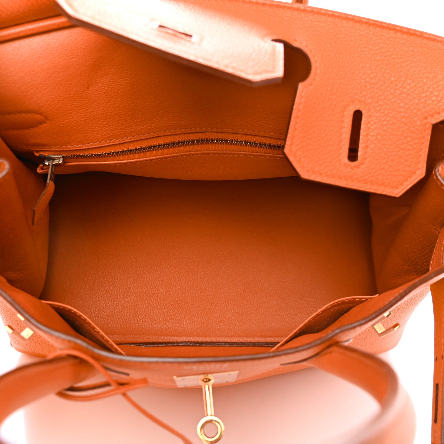 Hermes Togo Birkin 30 Orange 5 of 10