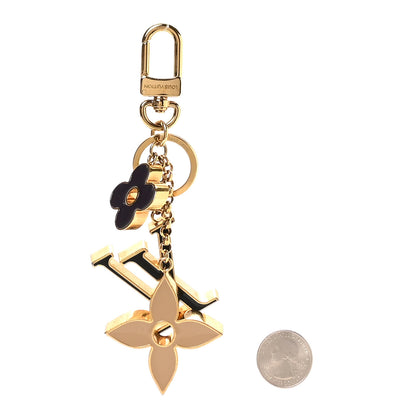 Louis Vuitton Metal Enamel Fleur De Monogram Bag Charm 2 of 4
