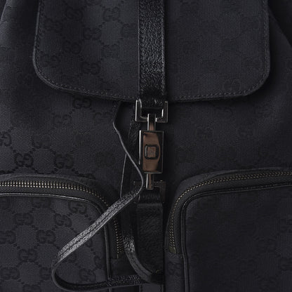 Gucci GG Monogram Single Buckle Backpack Black 9 of 9