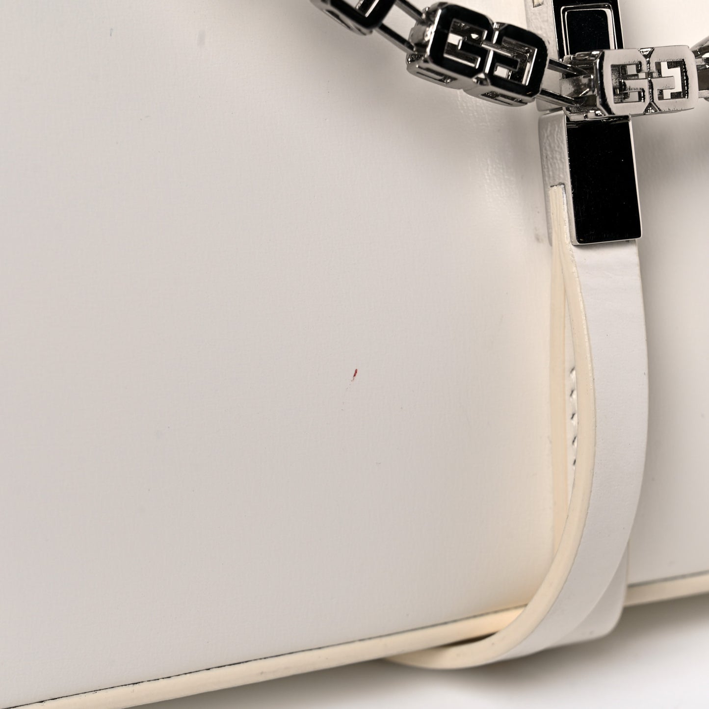 Box Calfskin Small Cut Out Shoulder Bag Ivory