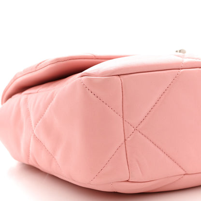 Chanel Lambskin Quilted Large Chanel 19 Flap Light Pink 9 of 10