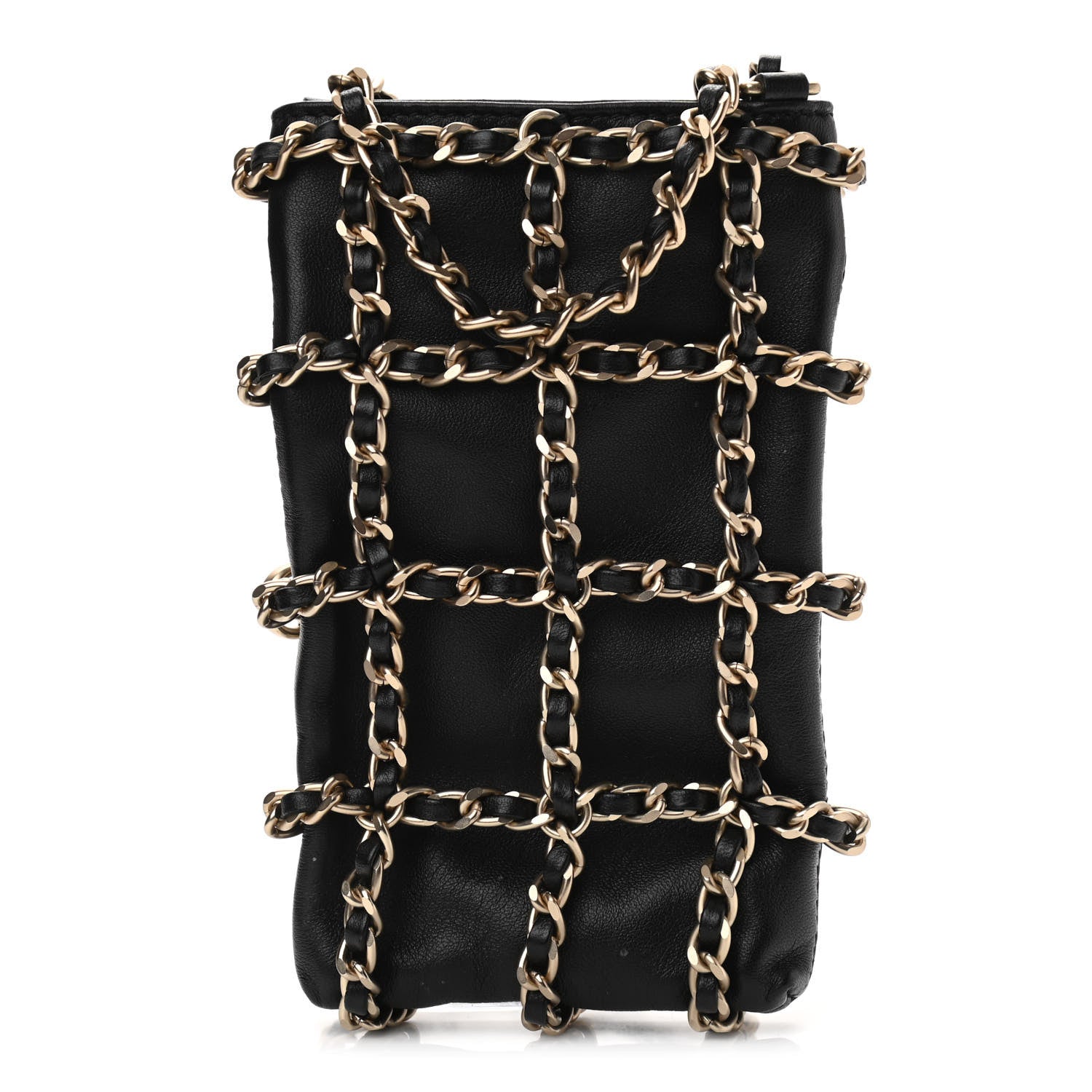 Chanel Lambskin Tech Me Out Clutch With Chain Black 1 of 11