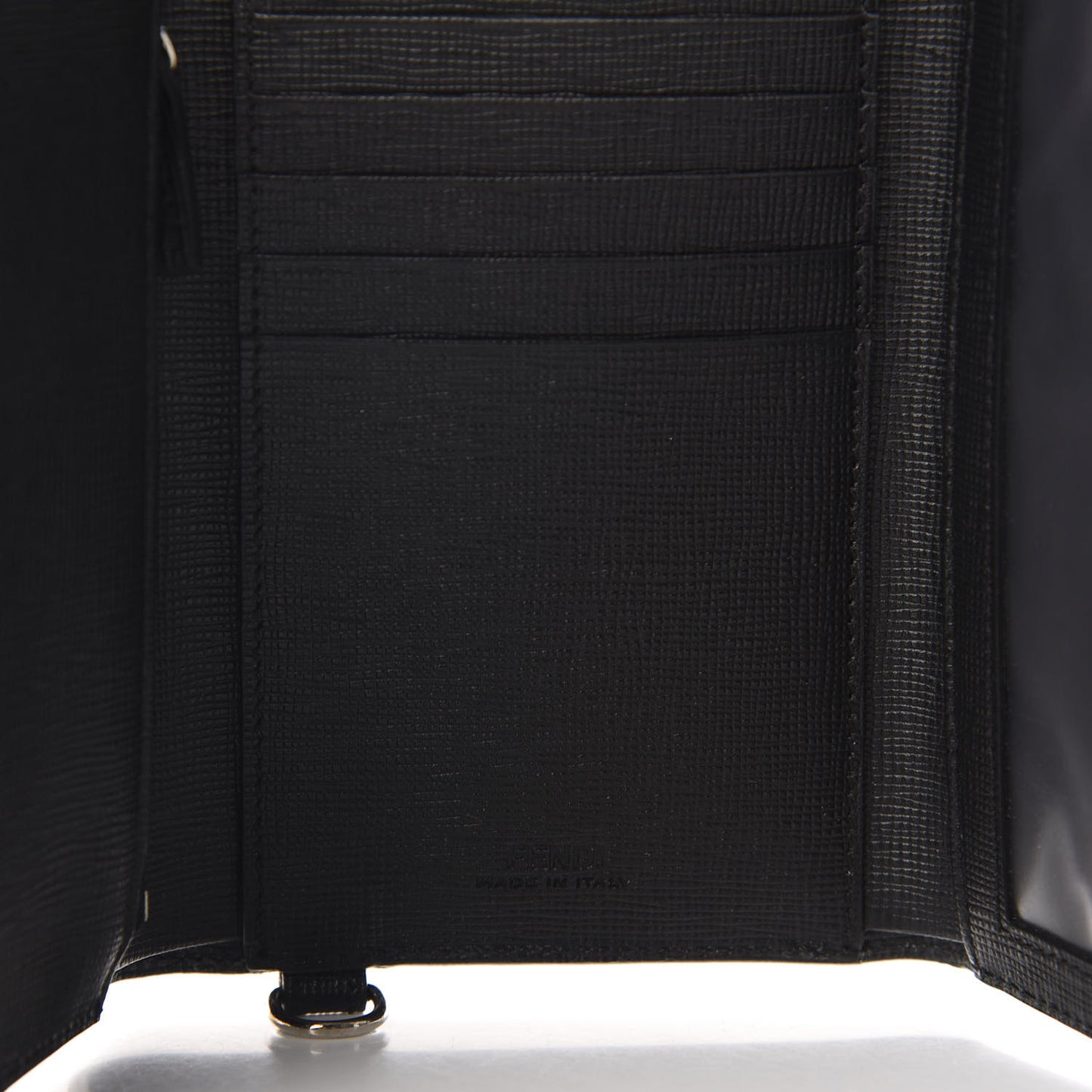 Vitello Elite Crocodile Print Compact Wallet Black Blue