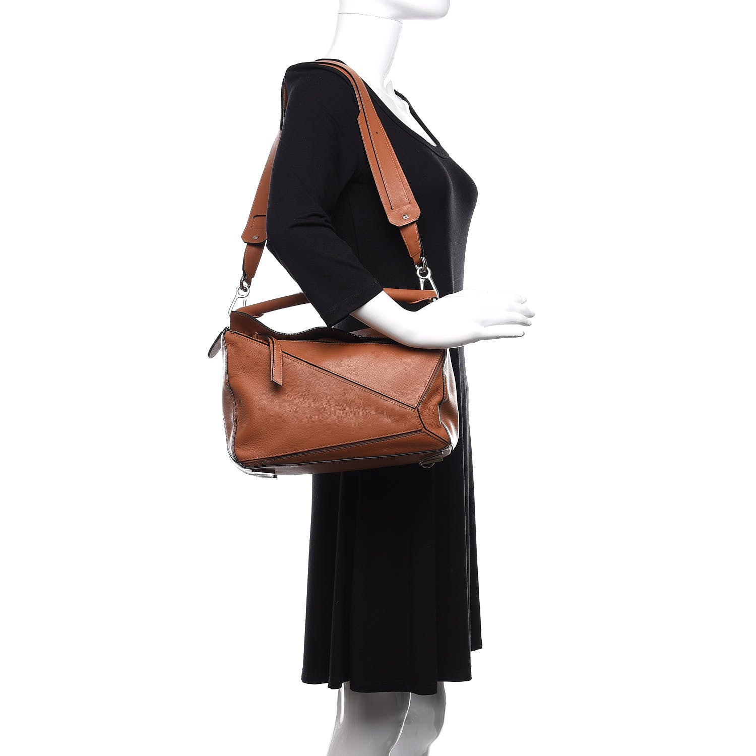 Loewe Calfskin Medium Puzzle Bag Tan 2 of 12