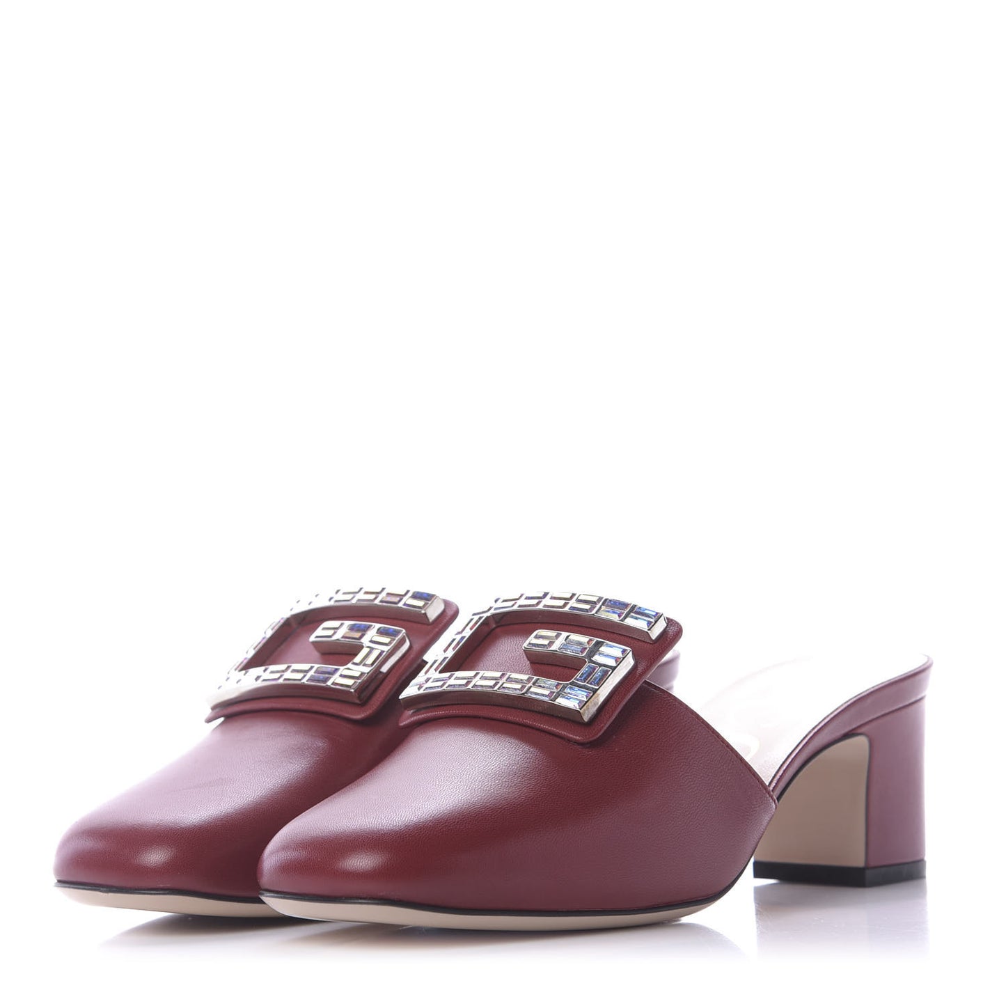 Malaga Kid Crystal Square G Madelyn Mules 37 Romantic Cerise