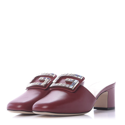 Gucci Malaga Kid Crystal Square G Madelyn Mules 37 Romantic Cerise 3 of 13