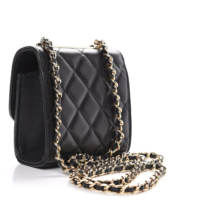 Chanel Lambskin Quilted Mini Trendy CC Chain Wallet Black 2 of 9