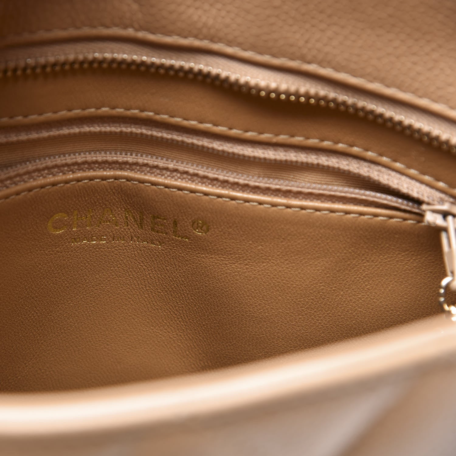 Chanel Caviar Quilted Medallion Tote Beige 7 of 10