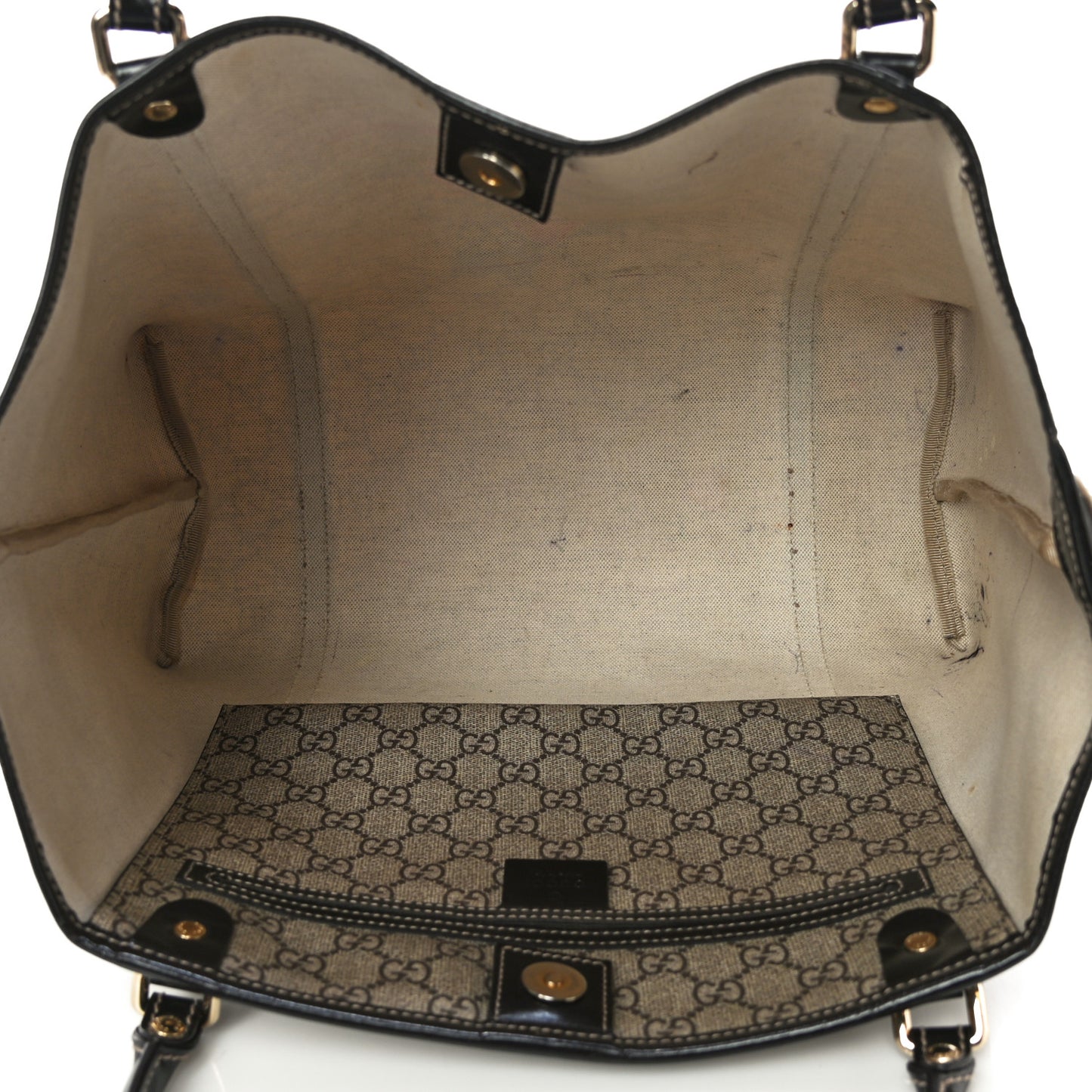 GG Plus Monogram Tattoo Heart Medium Joy Tote Dark Brown