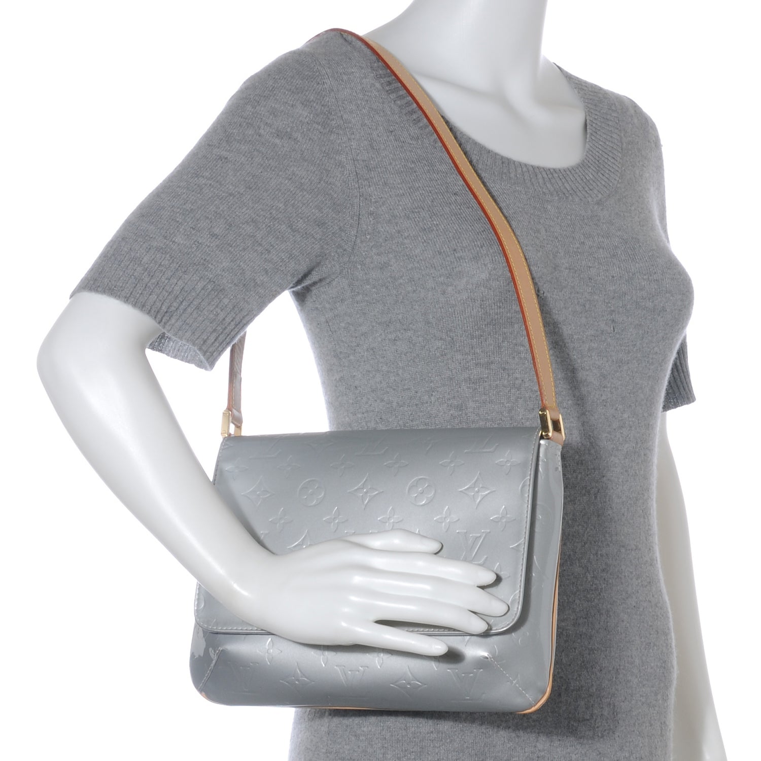 Louis Vuitton Vernis Thompson Street Silver 2 of 7